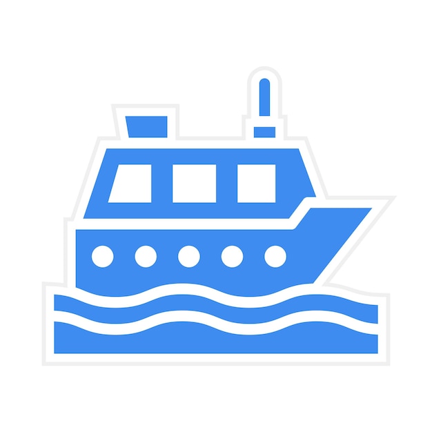 Imagen vectorial del icono del crucero Se puede usar para Beach Resort