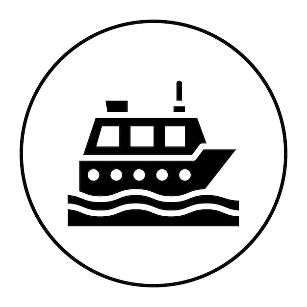 Imagen vectorial del icono del crucero Se puede usar para Beach Resort