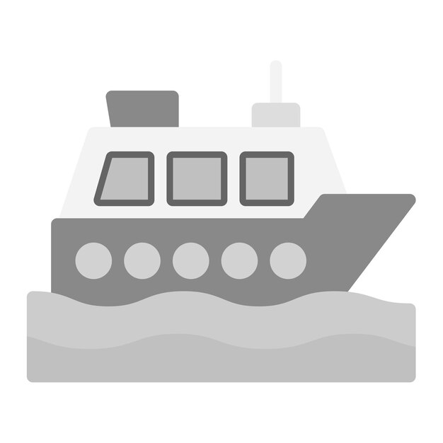 Imagen vectorial del icono del crucero Se puede usar para Beach Resort