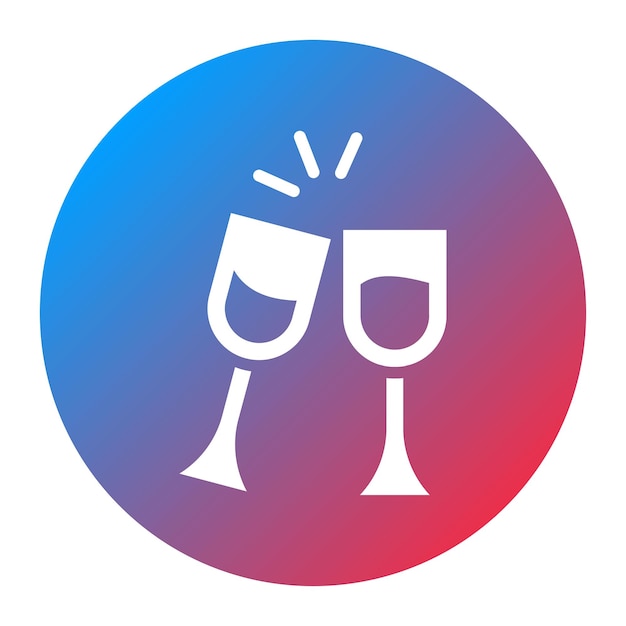 Imagen vectorial del icono de Cruise Wine Glass Se puede usar para Cruiser