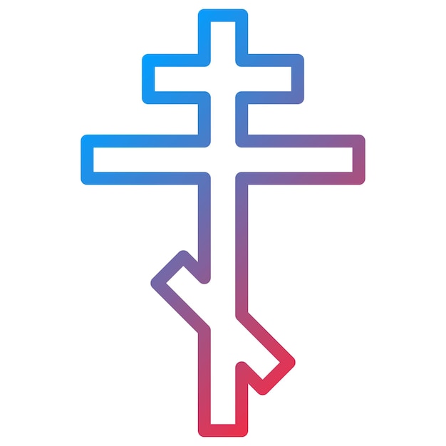 Imagen vectorial del icono de la cruz ortodoxa Se puede usar para el Carnaval