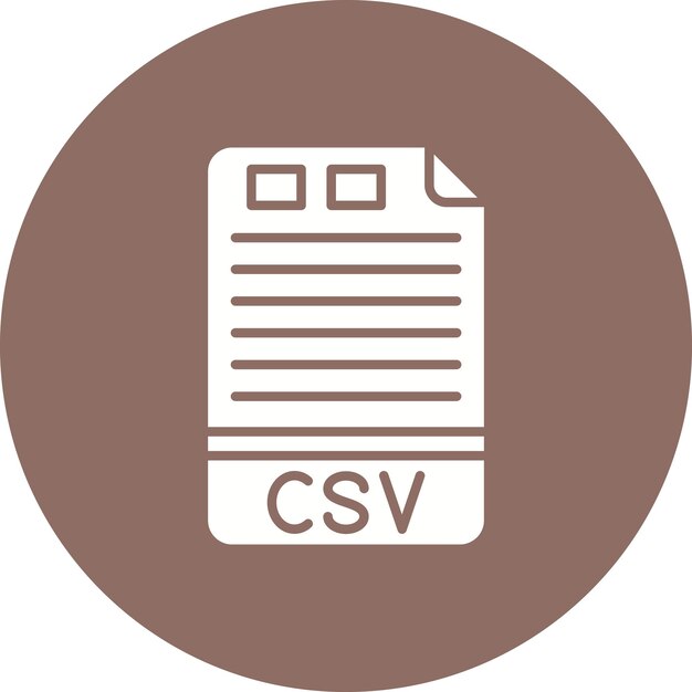 Imagen vectorial de icono CSV Puede utilizarse para formatos de archivo