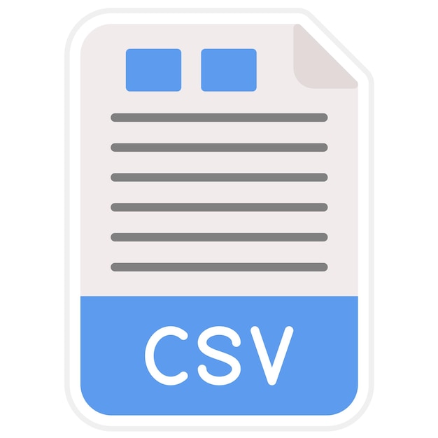 Vector imagen vectorial de icono csv puede utilizarse para formatos de archivo