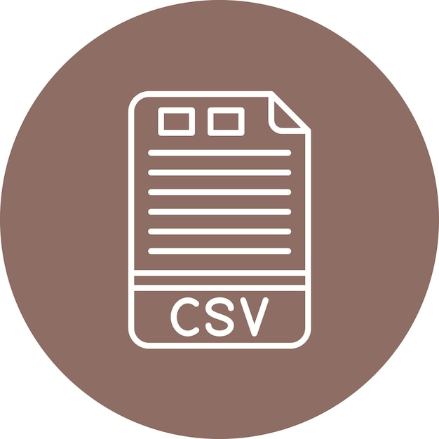 Imagen vectorial de icono CSV Puede utilizarse para formatos de archivo