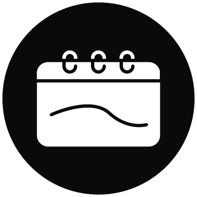 Imagen vectorial del icono del cuaderno de bocetos Se puede utilizar para el diseño