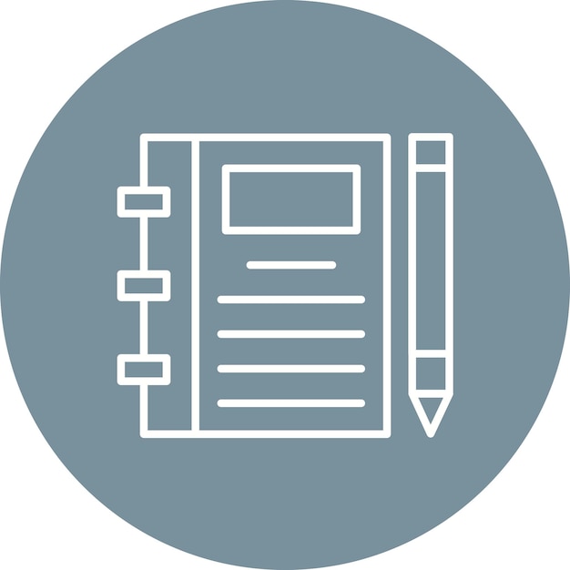 Imagen vectorial del icono del cuaderno se puede usar para Back to School