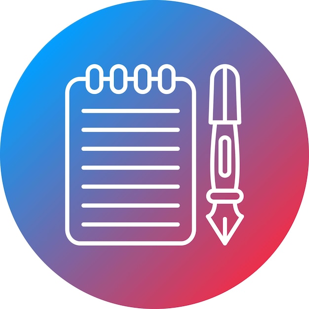 Imagen vectorial del icono del cuaderno Se puede utilizar para la biblioteca