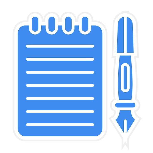 Imagen vectorial del icono del cuaderno Se puede utilizar para la biblioteca