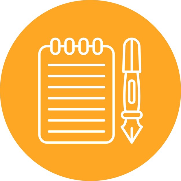 Imagen vectorial del icono del cuaderno Se puede utilizar para la biblioteca