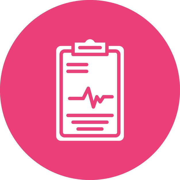 Imagen vectorial del icono del cuadro del paciente Se puede utilizar para cirugía plástica y estética