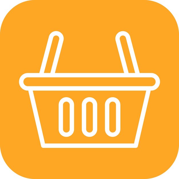 Imagen vectorial del icono del cubo de compras Se puede utilizar para el supermercado