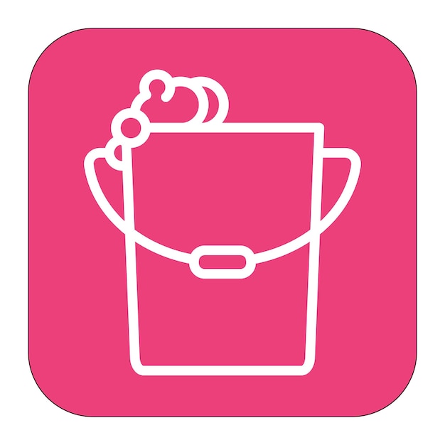 Imagen vectorial del icono del cubo de limpieza Se puede utilizar para la limpieza