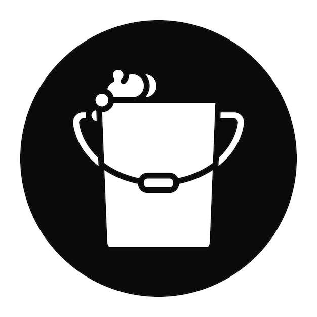 Imagen vectorial del icono del cubo de limpieza Se puede utilizar para la limpieza