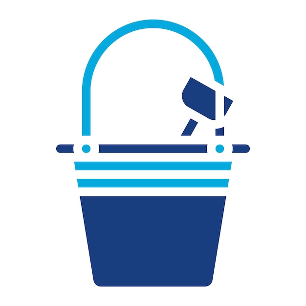 Imagen vectorial del icono del cubo de playa Se puede usar para Beach Resort