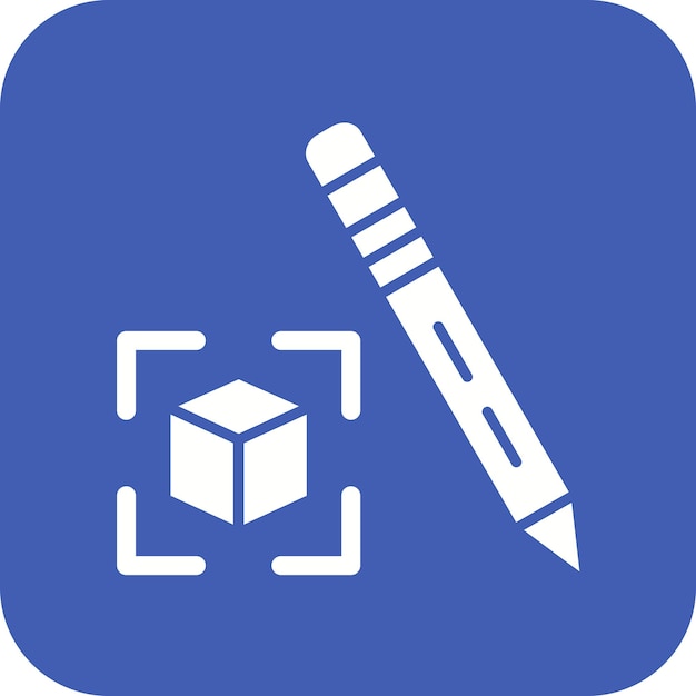 Imagen vectorial del icono del cubo Se puede usar para la escuela