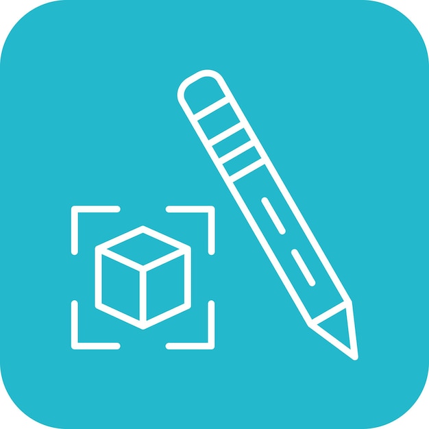 Imagen vectorial del icono del cubo Se puede usar para la escuela
