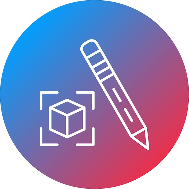 Imagen vectorial del icono del cubo Se puede usar para la escuela