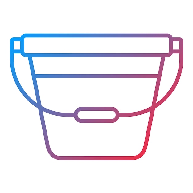 Imagen vectorial del icono del cubo Se puede usar para jardinería