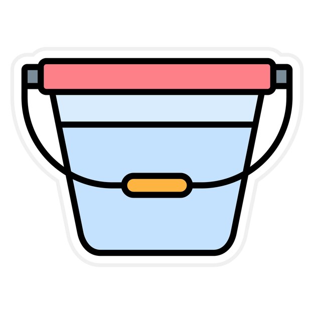 Imagen vectorial del icono del cubo Se puede usar para jardinería