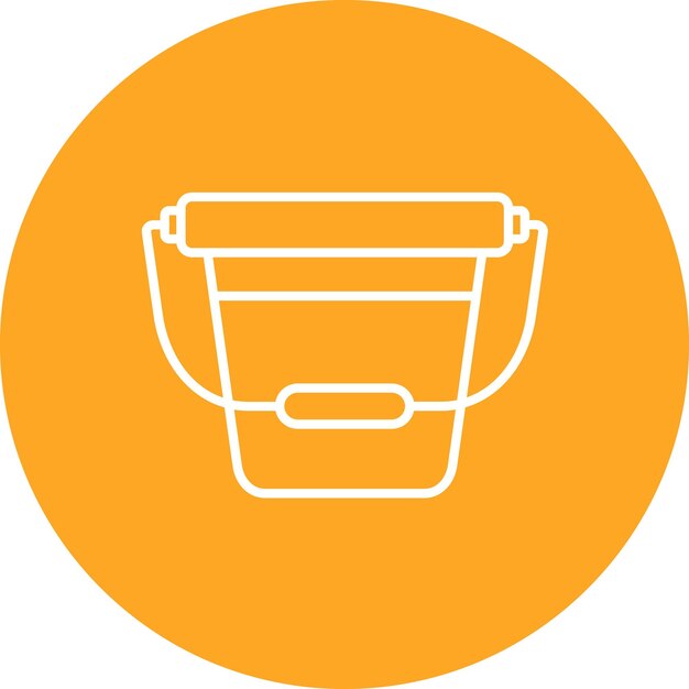 Imagen vectorial del icono del cubo Se puede utilizar para el lavado de coches