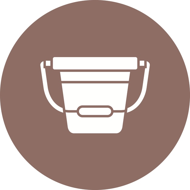 Imagen vectorial del icono del cubo Se puede utilizar para el lavado de coches