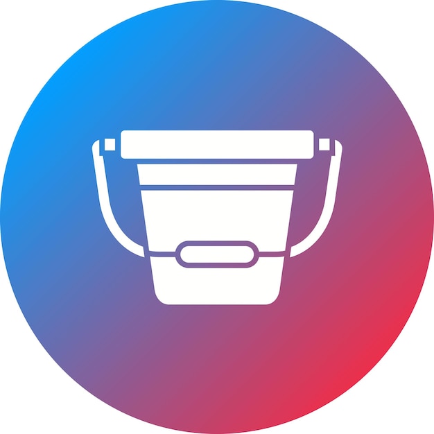 Imagen vectorial del icono del cubo Se puede utilizar para el lavado de coches