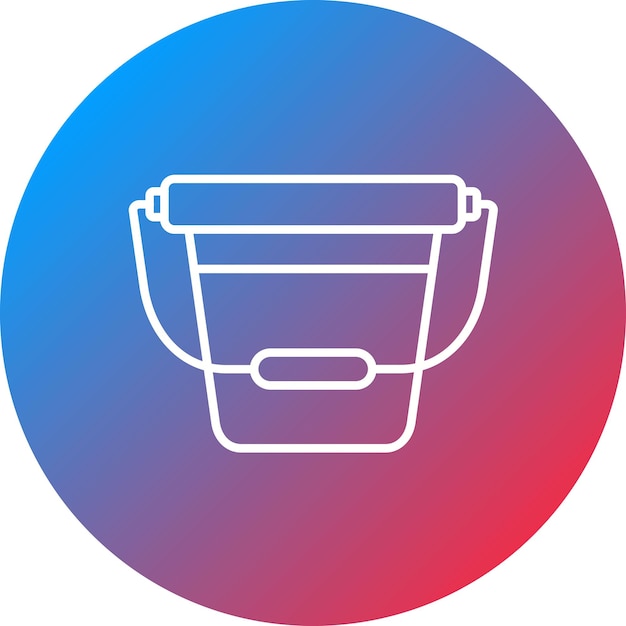 Imagen vectorial del icono del cubo Se puede utilizar para el lavado de coches
