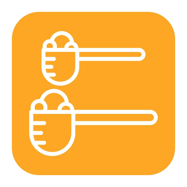 Imagen vectorial del icono de la cuchara de medición Se puede utilizar para la lavandería