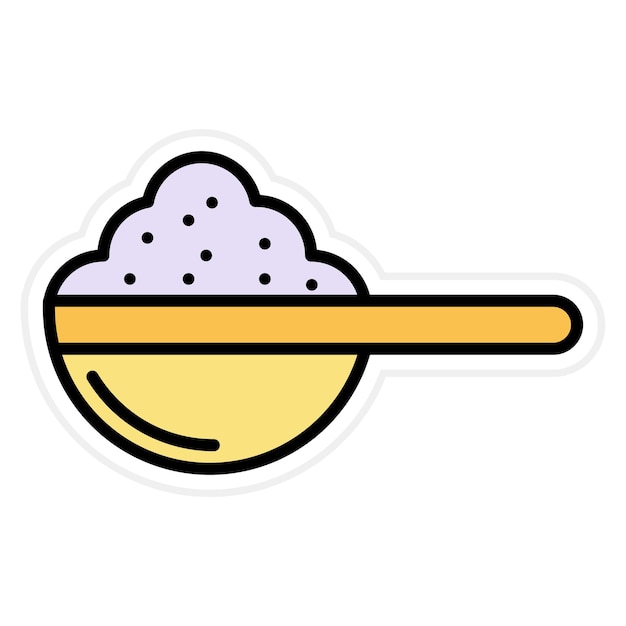 Imagen vectorial del icono de las cucharas de medición Se puede utilizar para la panadería