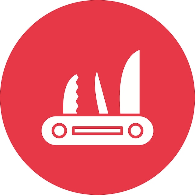 Imagen vectorial del icono del cuchillo de bolsillo Se puede utilizar para herramientas de construcción