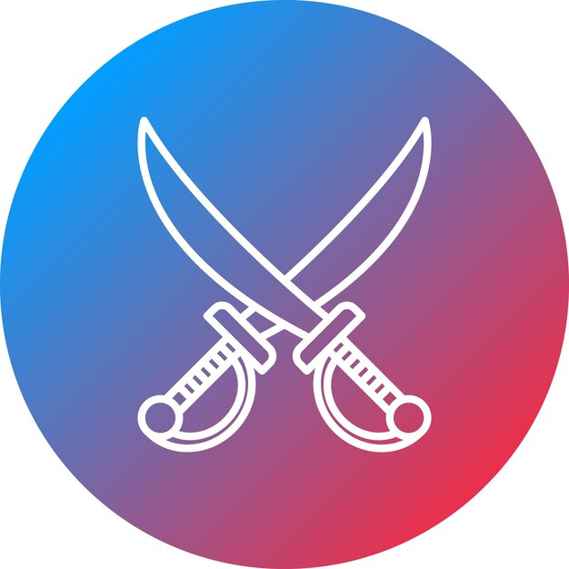 La imagen vectorial del icono del cuchillo pirata se puede usar para pirate