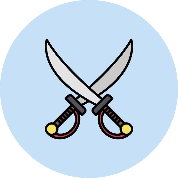 La imagen vectorial del icono del cuchillo pirata se puede usar para Pirate