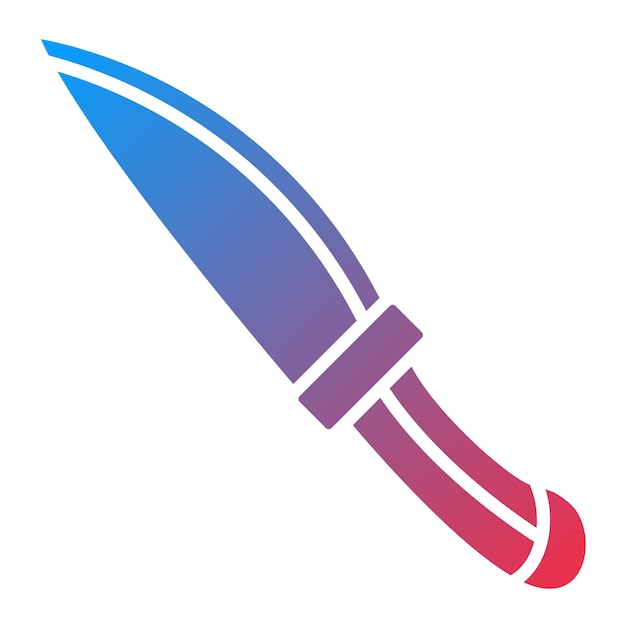 La imagen vectorial del icono del cuchillo se puede usar para la supervivencia