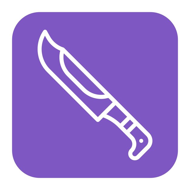 La imagen vectorial del icono del cuchillo se puede utilizar para la investigación de delitos