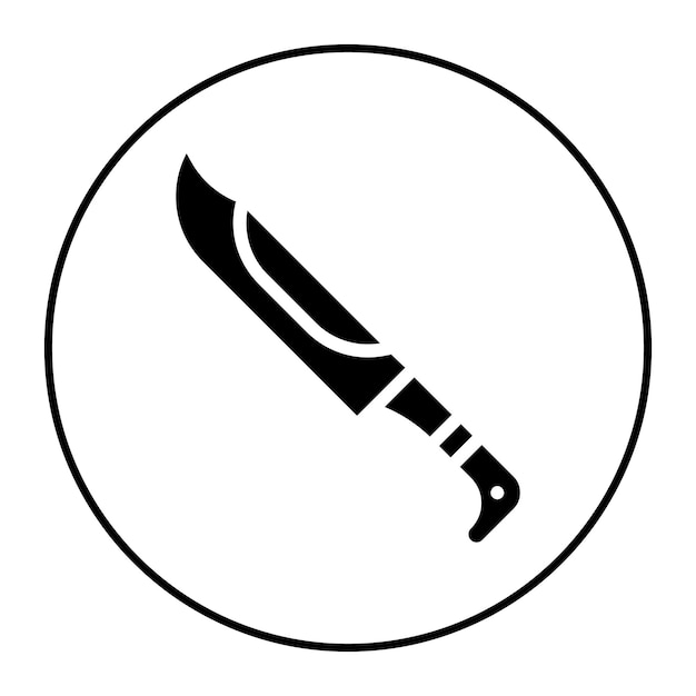 La imagen vectorial del icono del cuchillo se puede utilizar para la investigación de delitos