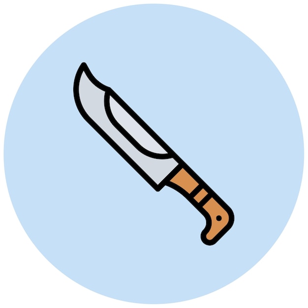 La imagen vectorial del icono del cuchillo se puede utilizar para la investigación de delitos