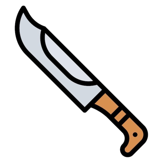 La imagen vectorial del icono del cuchillo se puede utilizar para la investigación de delitos