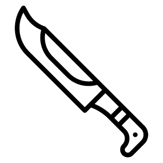 La imagen vectorial del icono del cuchillo se puede utilizar para la investigación de delitos