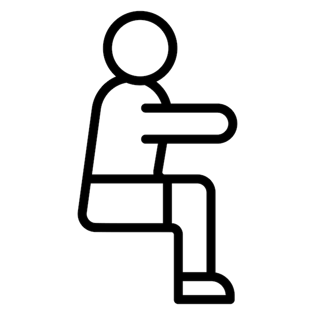 Imagen vectorial del icono de cuclillas Se puede usar para Fitness