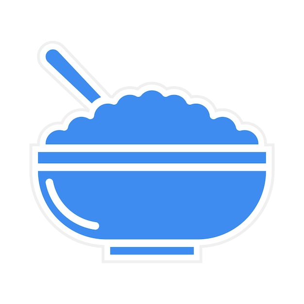 Imagen vectorial del icono del cuenco de cereales Se puede usar para el brunch