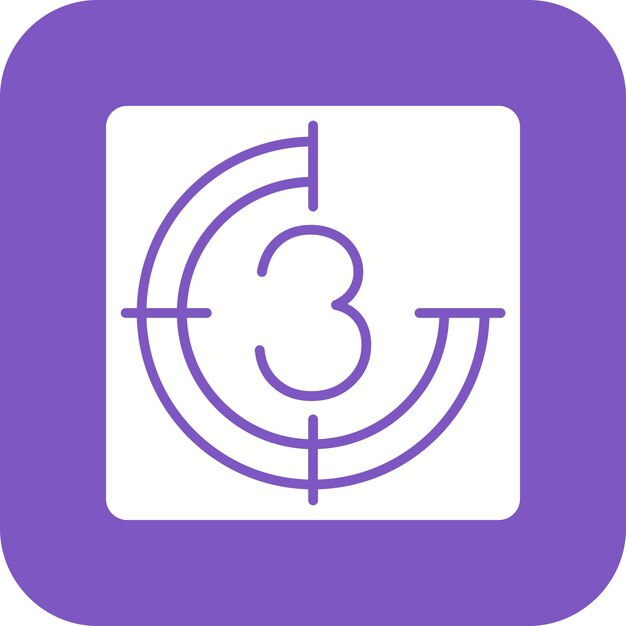 Imagen vectorial del icono de la cuenta atrás de la película Se puede utilizar para la producción de video