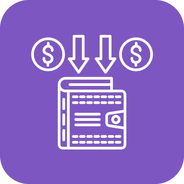 Imagen vectorial del icono de la cuenta por cobrar Puede utilizarse para la contabilidad