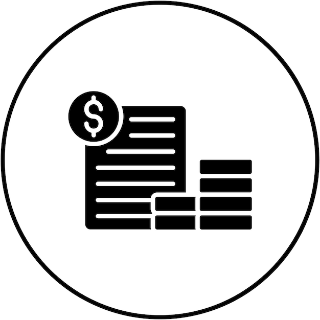 Imagen vectorial del icono de cuentas por cobrar Puede utilizarse para Finanzas