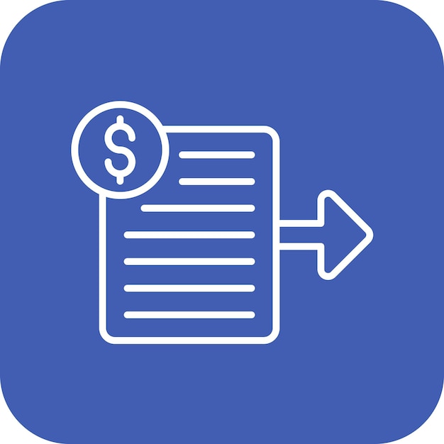 Imagen vectorial del icono de las cuentas a pagar Puede utilizarse para las finanzas