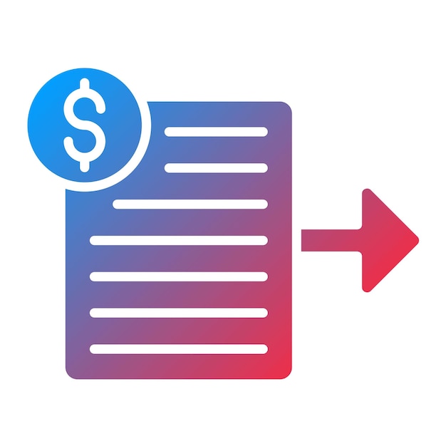 Imagen vectorial del icono de las cuentas a pagar Puede utilizarse para las finanzas