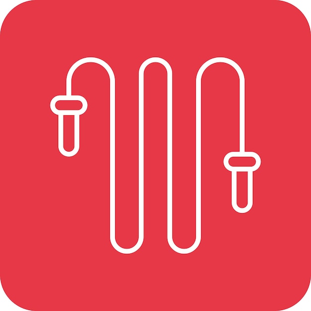 Imagen vectorial del icono de la cuerda de salto Se puede usar para el jardín de infantes