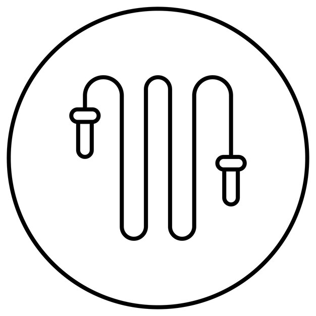 Imagen vectorial del icono de la cuerda de salto Se puede usar para el jardín de infantes
