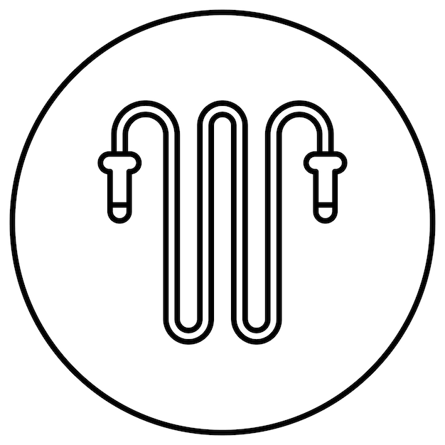 Imagen vectorial del icono de la cuerda de salto Se puede usar para Pilates