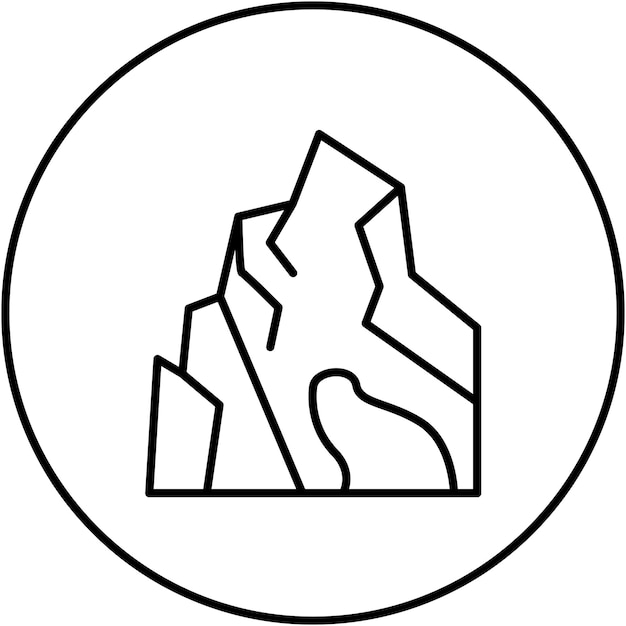 Imagen vectorial del icono de la cueva del desierto Se puede usar para el desierto
