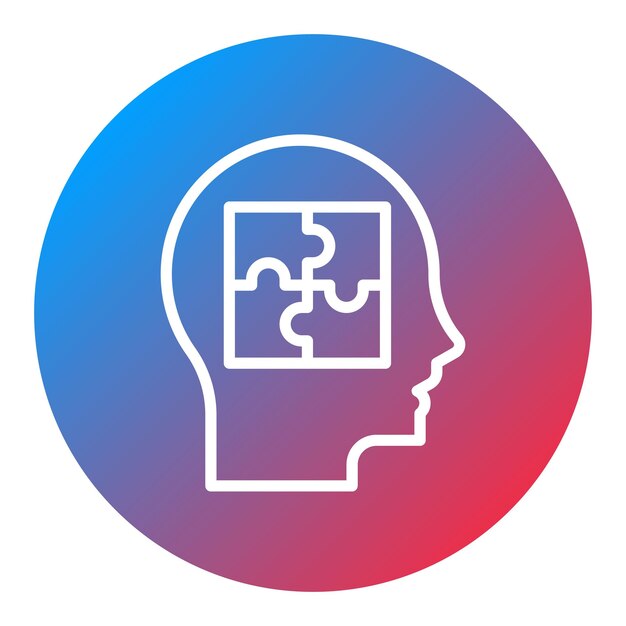 Imagen vectorial del icono de cuidado de la memoria Se puede utilizar para el cuidado de ancianos